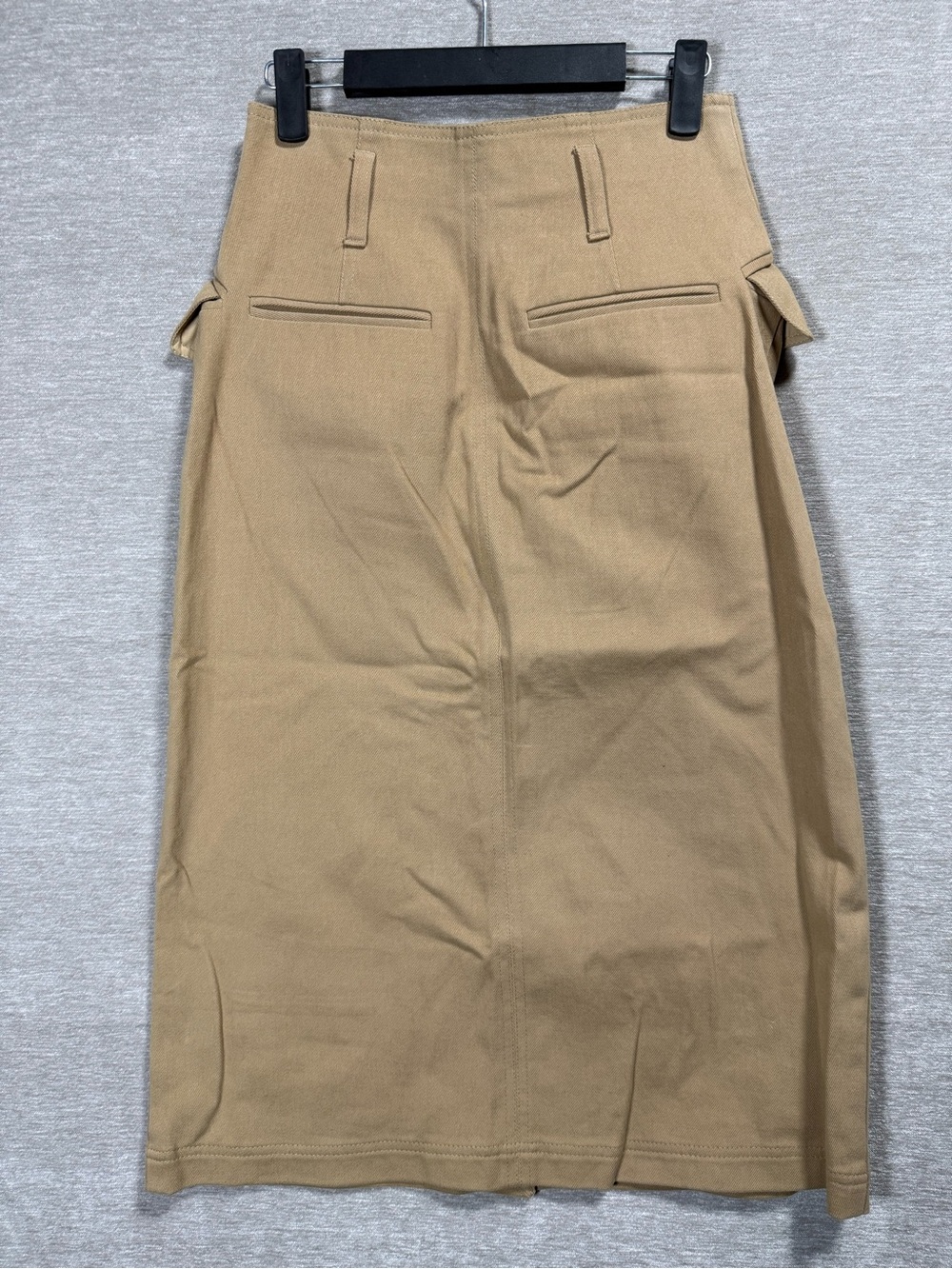 Reiss Carrie Belted Midi Skirt US 4 Camel Tan Button Front Utility Pencil - Picture 4 of 10